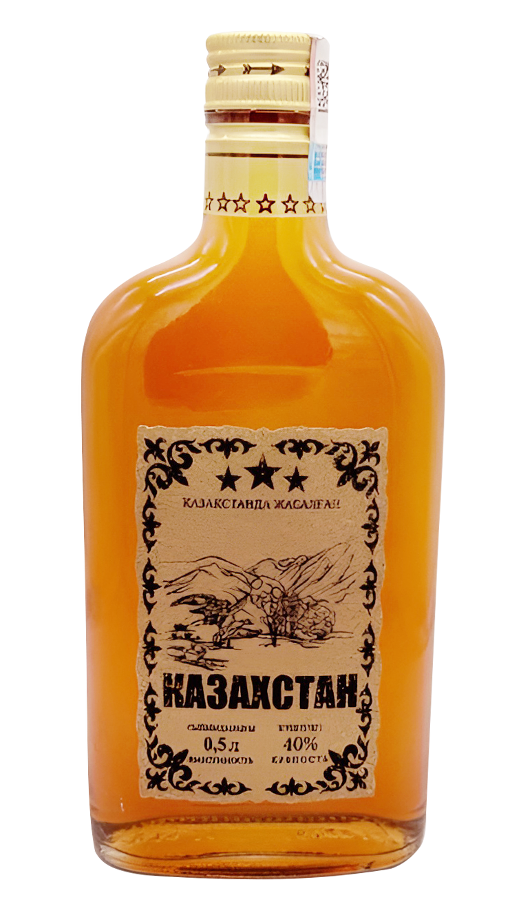 Казахстан (пробка, плоский) 0.5 - коньяк Казахстан (пробка, плоский) 0.5 - коньяк